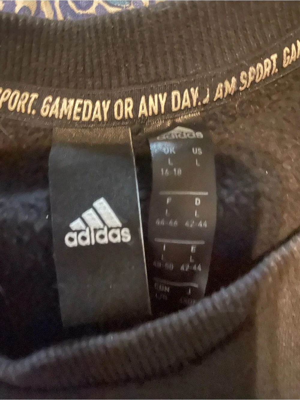 adidas Black Crewneck Sweatshirt with White Trefoil Logo